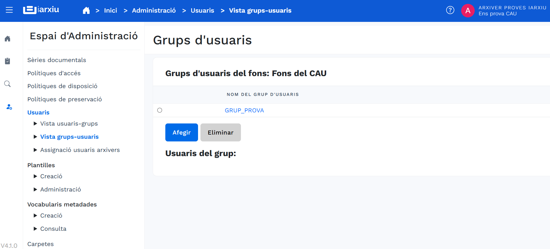 Vista grups-usuaris