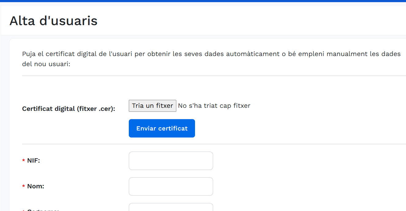 New user